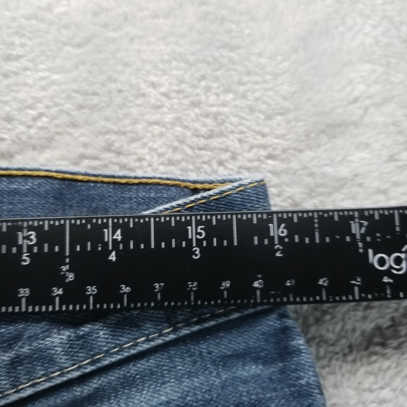 Levis 514 Jeans Mens 32x34 Blue Regular Straight Mid Rise Dark Wash Faded - Picture 5 of 9